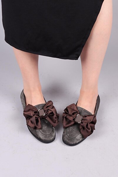 Birikon Lobito Satin Bow Loafer Smoked