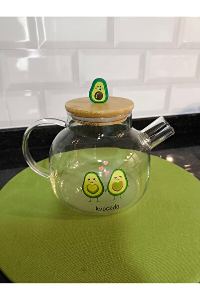 SUBBY Cam Demlik-Bitkisel Çay Demleme-1000ml-Sızdırmaz Bambu Kapak