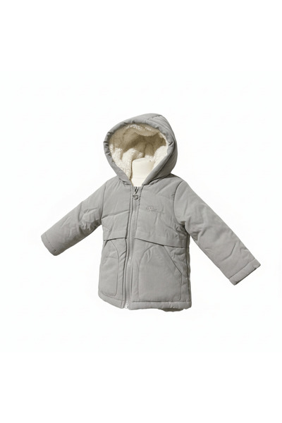 alqarat Fur-lined jacket with a hood