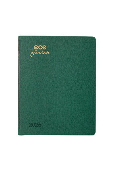 Ece Ajanda إيسي-الاتشي أخضر أسبوعي 18.5×23.5 2026