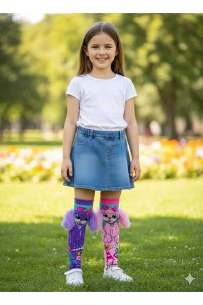 Store Fancy Köpüş 3D Figured Girls' Knee-High Socks