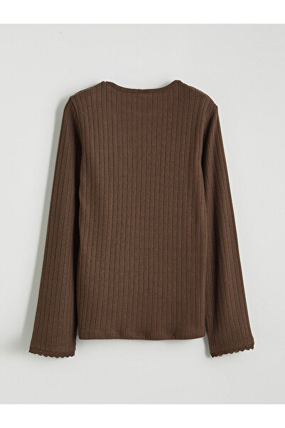 LC Waikiki Crew Neck Bow Detailed Girl's T-Shirt