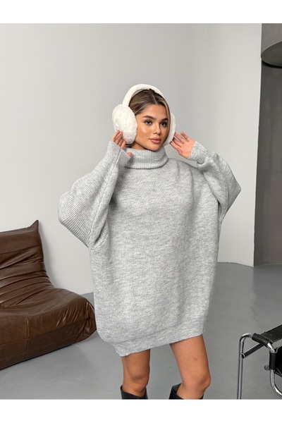 BEJNA Women's Turtleneck Oversize Knitwear Sweater