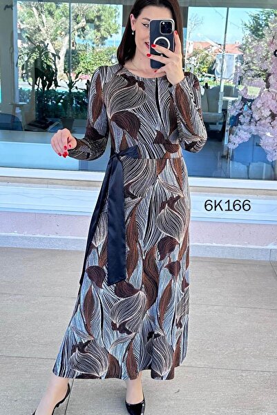 İnce Topuk Side Tie Crystal Fabric Dress 6K166