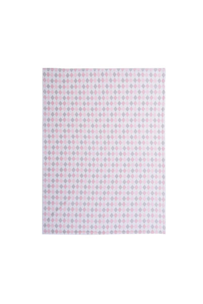 Nef Nef Homeware Fleece Baby Cotbed Sweet Rhombus Blanket 110x150 Pink