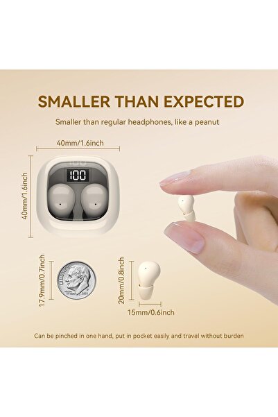 Generic Invisible Mini Sleep Earbuds for Side Sleepers: Small Ear Canals, Women-Friendly, Wireless Bluetooth