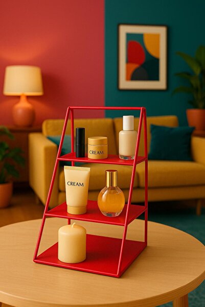 MERZANA Metal Makeup Organizer, Metal Shelf, Makeup and Cosmetic Organizer, Metal Organizer