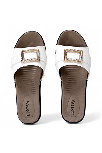 Enova نعال نسائية لتقويم العظام توفر الراحة طوال اليوم، مزودة بتصميم مشبك ومص...