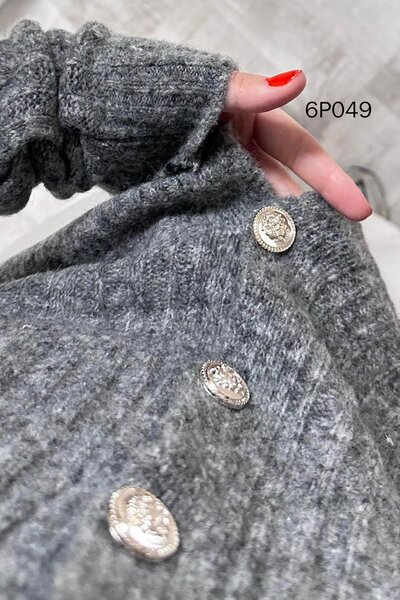 İnce Topuk Prive Seri Madonna Collar Knitwear Cardigan 6P049