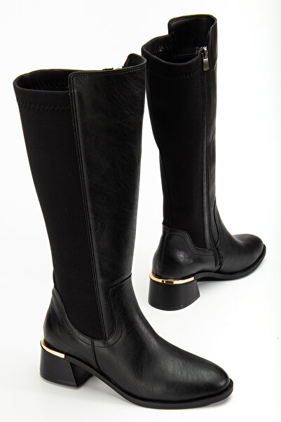 FEMME Ženske čizme ispod kolena sa rajsferšlusom, rastezljive, elastične, za ...