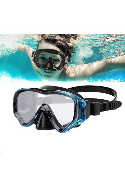KASTWAVE Kids 180° Panoramic Diving Mask — Anti-Fog Tempered Glass Snorkel Goggles (Age 5-12)