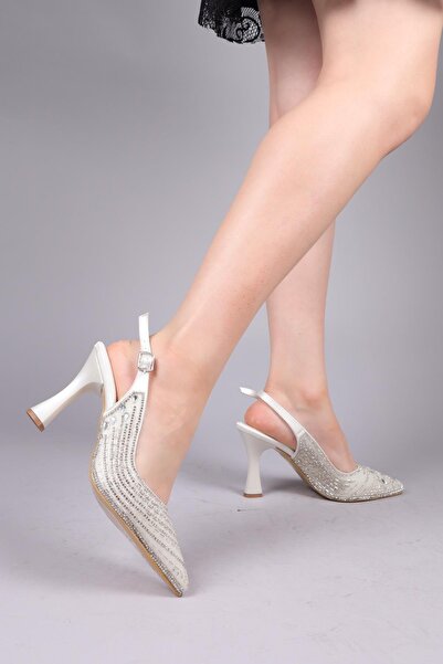 Birikon Melk Drop Stone Open Back Stiletto