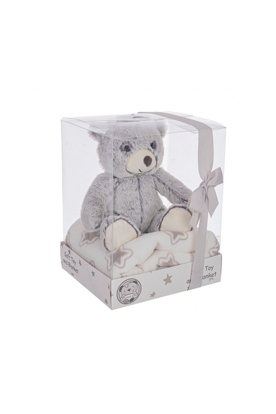 Bizzotto Children's blanket with plush bear 90x75 cm gray