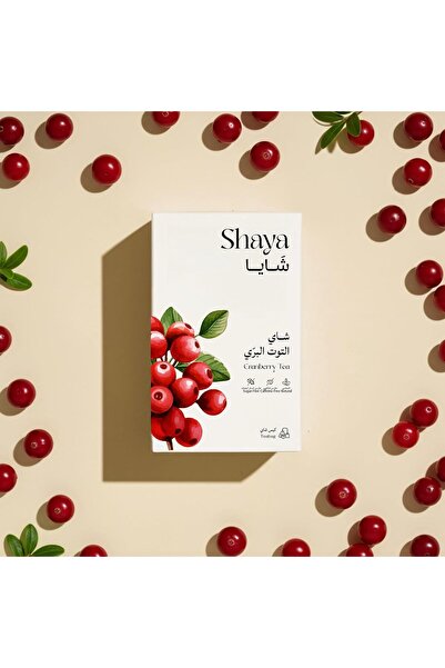 SHAYA شاي التوت البري العشبي، خالي من الكافيين، 20 كيسًا (40 جم)