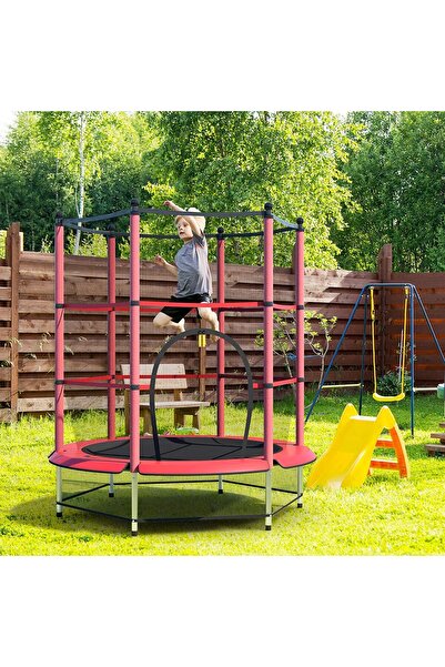 Enjoylifeme Heavy-Duty Steel Frame Trampoline with Safety, Trampoline for Kids, Children Trampoline
