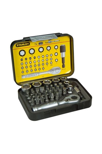 FiSKARS Stanley 1-13-906 Set mixt insurubare ( 30 biti 25 mm+ 7 chei tubulare...