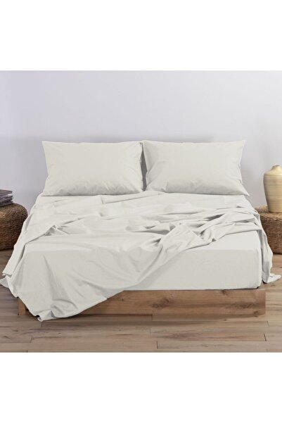 Nef Nef Homeware Queen Size cotton bed sheet, Nef-Nef Basic, 240x270 cm, Silver Grey