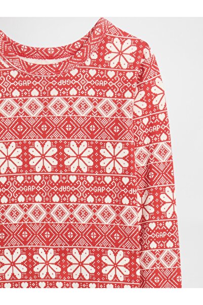 GAP Bebek Kırmızı BabyGap %100 Organik Pamuk Pijama Takımı