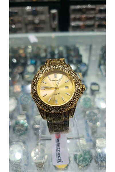 Swistrack Soystrack Luxury Engraved Men's Watch – Elegant Silver Design with a Heritage Style