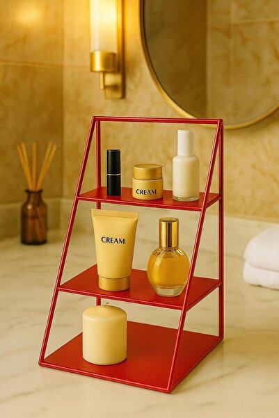 MERZANA Metal Makeup Organizer, Metal Shelf, Makeup and Cosmetic Organizer, Metal Organizer