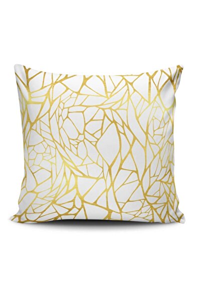 Asir decorative pillow 43x43 cm abstract white-yellow