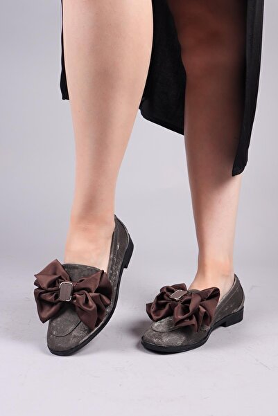 Birikon Lobito Satin Bow Loafer Smoked