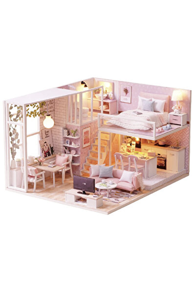 Krista Model DIY la scară a unei case de păpuși, mobilier, apartament pentru ...