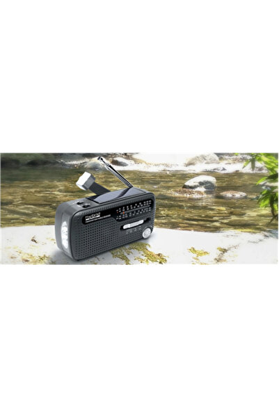 Other Muse | Radio Dynamo Power Supply with Solar Battery | MH-07DS | Black