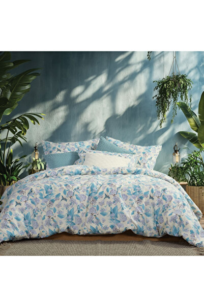 Nef Nef Homeware Duvet cover set 270x270 cm + 2 pillowcases 52x72 cm + fitted sheet 180x200 cm Nef-Nef Dream Blue