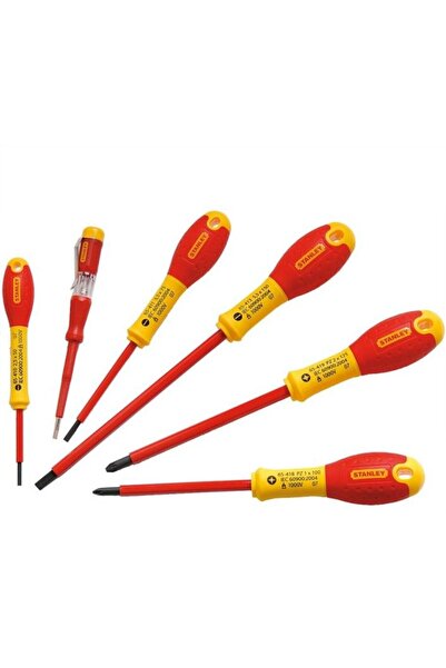 FiSKARS Stanley 0-65-443 Set 5 surubelnite drepte FATMAX izolate + tester de ...