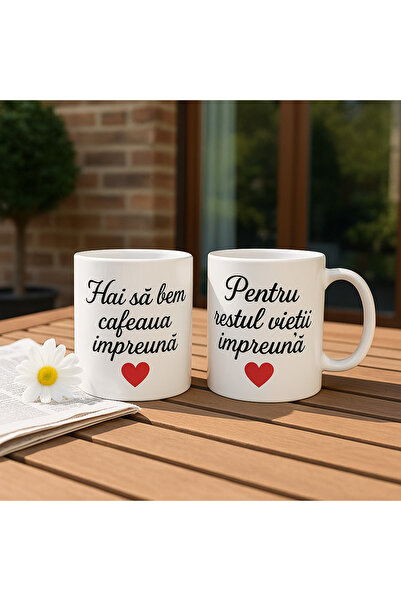 OEM Set căni pentru cupluri care se iubesc, mesaje minunate, Tipo-Art