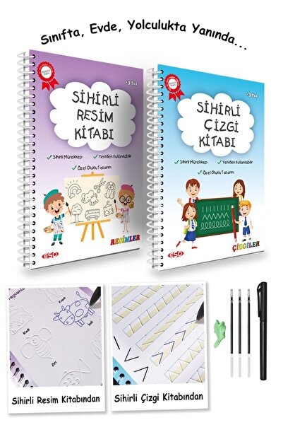 Esoçocuk Sihirli Çizgi Ve Resim Kitabı - Eğitici Ve Eğlenceli Aktivite Kitabı...