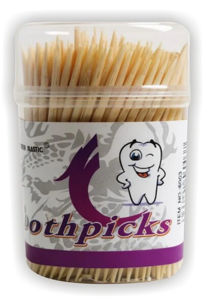 toothp Renkli Kapaklı Bambu Kürdan 360'lı Kutu