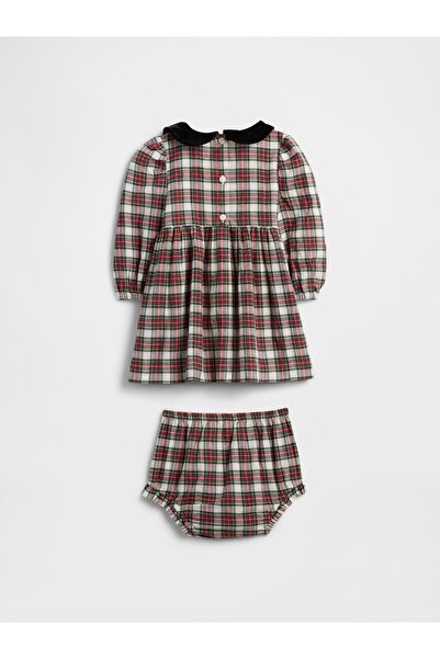 GAP Bebek Kırmızı Flannel Two-Piece Outfit Set