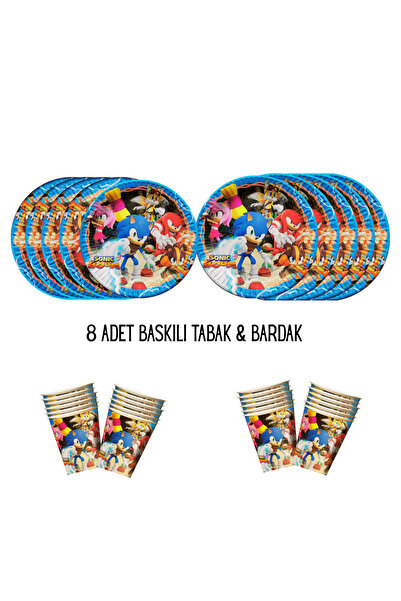 HAPPYLOOPPARTY مجموعة أطباق وأكواب عيد الميلاد متوافقة مع طراز Sonic Boom Son...