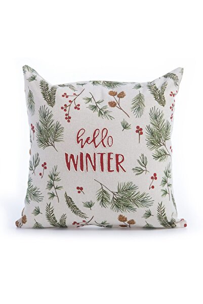 Nef Nef Homeware Nef-Nef Hello Winter decorative pillow 45x45 cm green-red