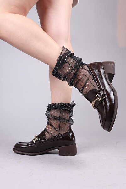 Birikon Tilda Gold Detailed Women's Shoes Brown