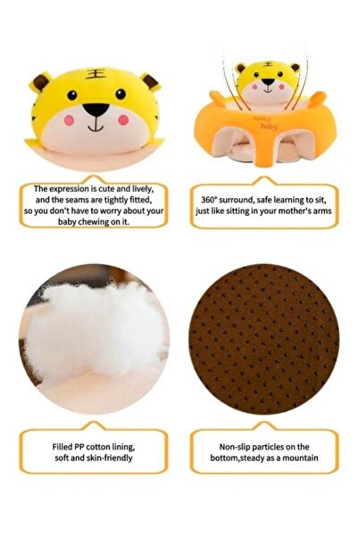 Generic Baby Sitting Support Seat Learning Sitting Chair Cartoon Baby Sofa Floor Seat PP Cotton Filling