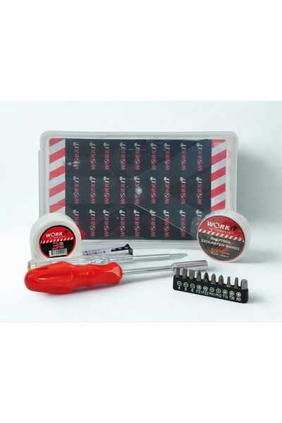 Work It 14 Parça Alet Seti/ Bits Uç Tutucu Tornavida / Bits Uç Seti / Metre/ Elektrik Bandı / Kontrol Kalemi