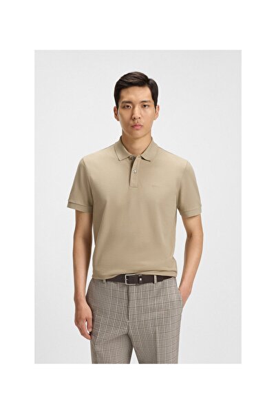 BOSS Logo Detaylı Pamuk Pikeden Pallas Polo Yaka Tişört