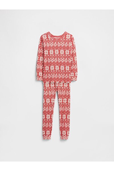 GAP Bebek Kırmızı BabyGap %100 Organik Pamuk Pijama Takımı