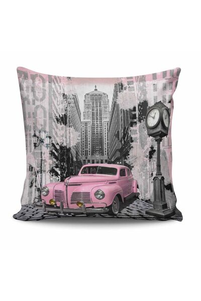 Asir Decorative Pillow 43×43 cm - Multicolor Car