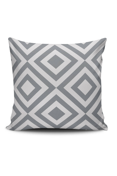 Asir Decorative Cushion 43×43 cm Diamond Pattern White-Gray