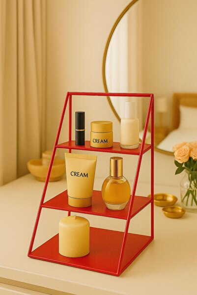 MERZANA Metal Makeup Organizer, Metal Shelf, Makeup and Cosmetic Organizer, Metal Organizer