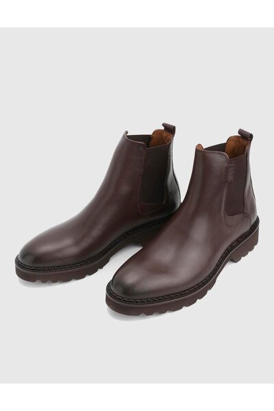 İLVİ Gelson Genuine Leather Brown Men's Boots