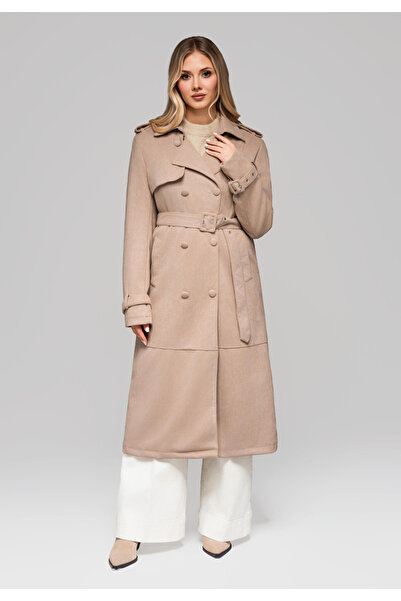 OMBRE Trench pentru femei LARICA OW-COLC-0107 v2 - Bej