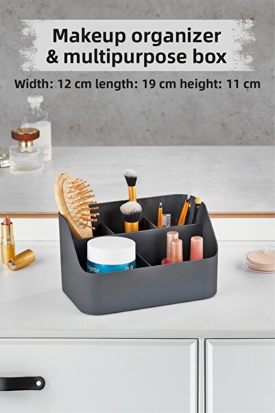 Mustran Smoked Makeup Box & Cosmetic Organizer & Multi-Purpose Box