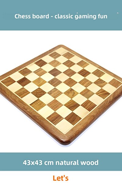 Letsii Natural Wood Classic Chess Board 43X43 cm