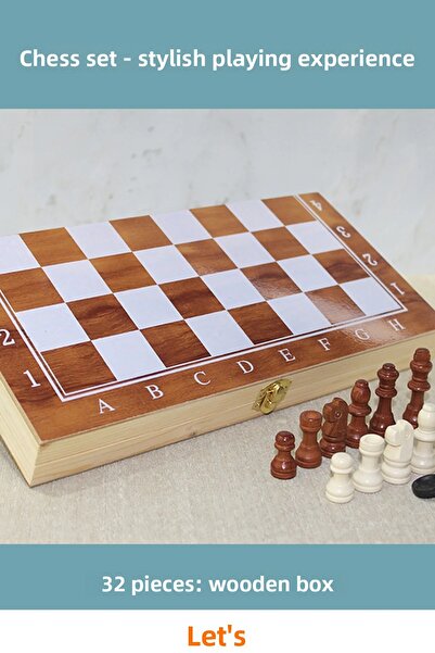 Letsii Stylish Wooden Box Chess Game