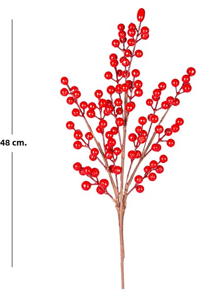 Herdekora Christmas Ornament Pike Berry Kokina Red 48 Cm.